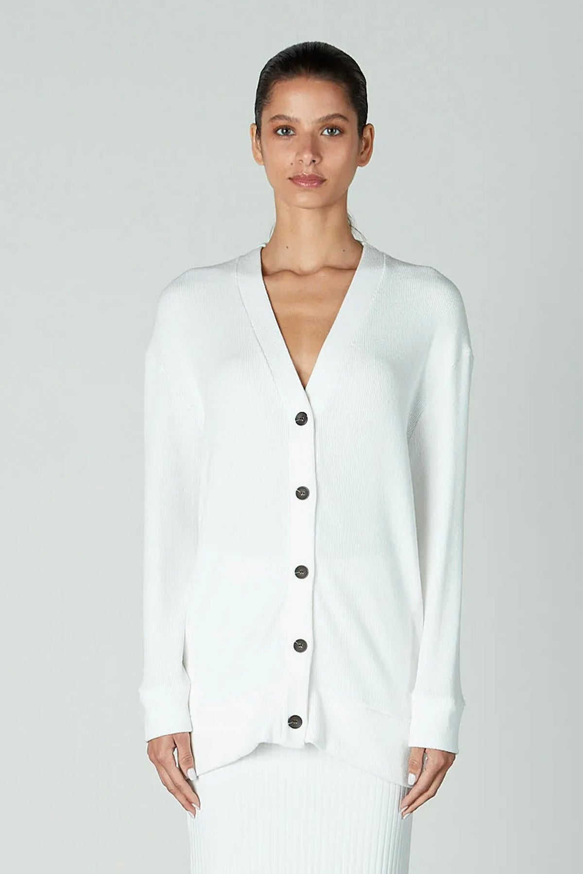 Winter White Button Up Cardigan for Women - Cozy Knit Sweater for Fall & Winter - Perfect for Office, Casual Outfits and Layering