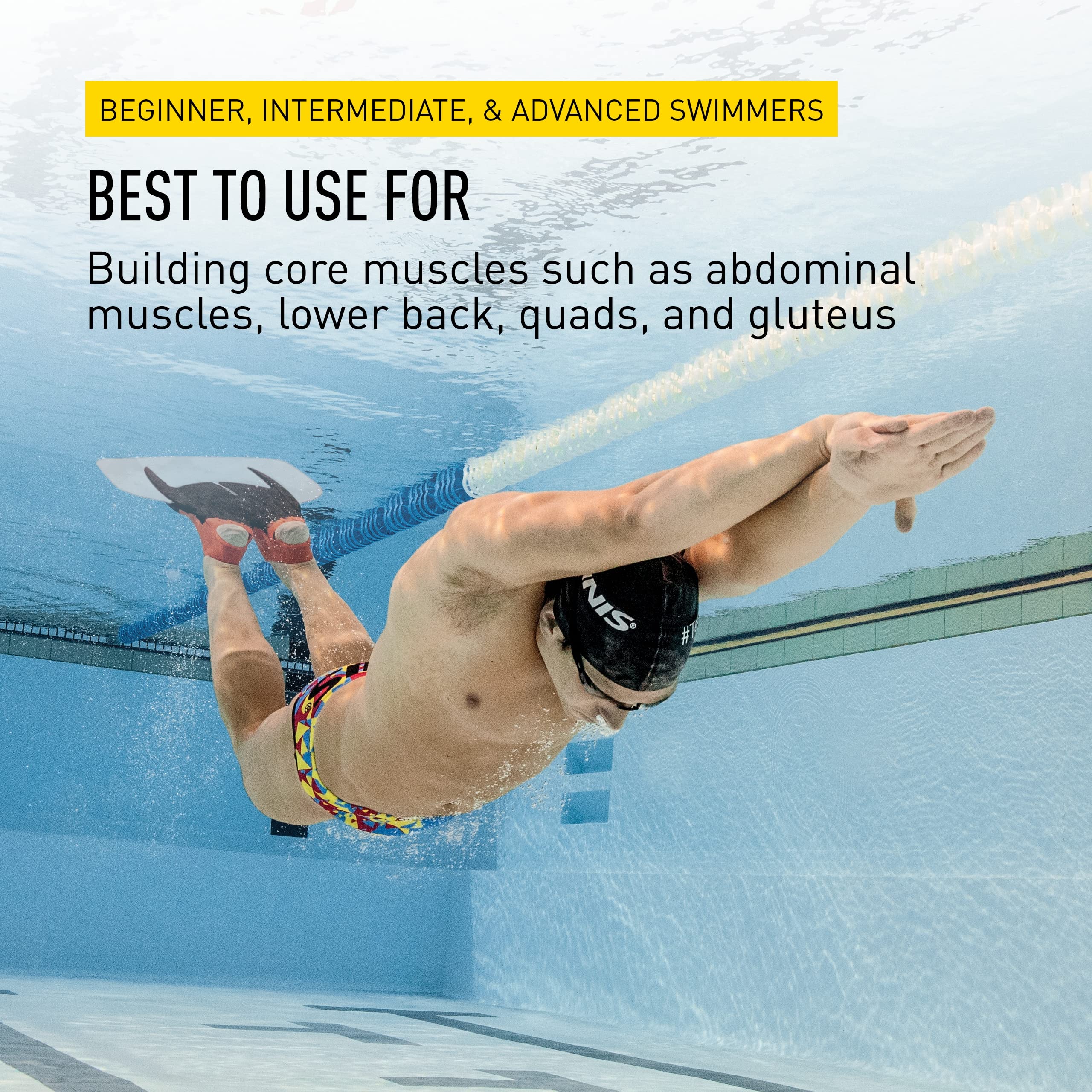 FINIS Shooter Fiberglass Monofin - Professional Swimming Fin for Men & Women - Improves Technique, Speed & Strength - Mermaid Style Swim Flipper for Pool Training, Freediving & Underwater Performance