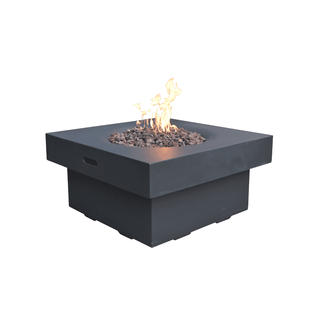 Branford Outdoor Concrete Fire Table - Durable & Weatherproof Fire Pit for Patio, Backyard, and Garden - Perfect for Entertaining & Relaxing