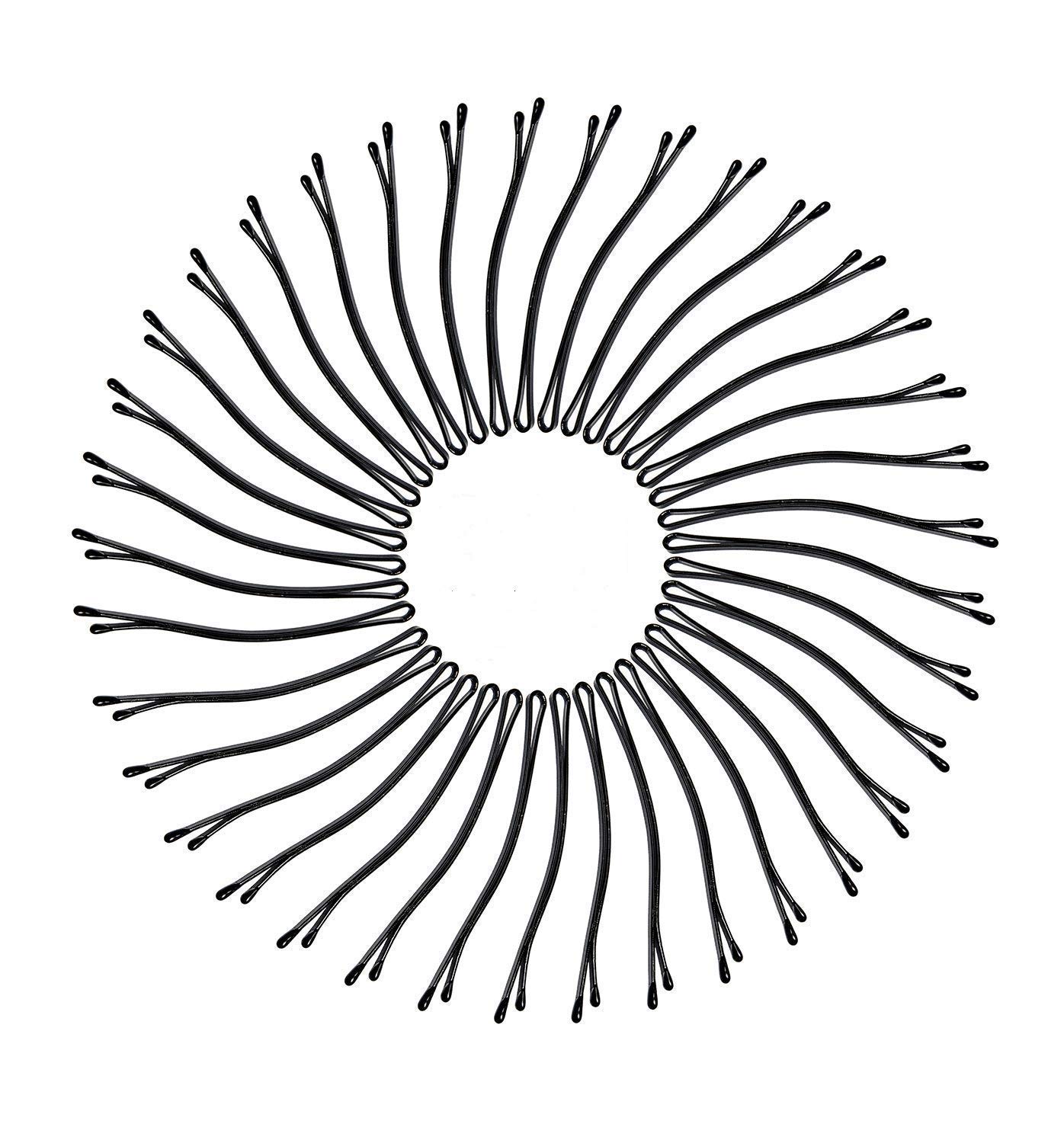 APOEM 60-Piece Black Metal Hair Pins for Women & Girls - Secure Bun & Updo Styling - Perfect for Weddings, Prom & Everyday Use