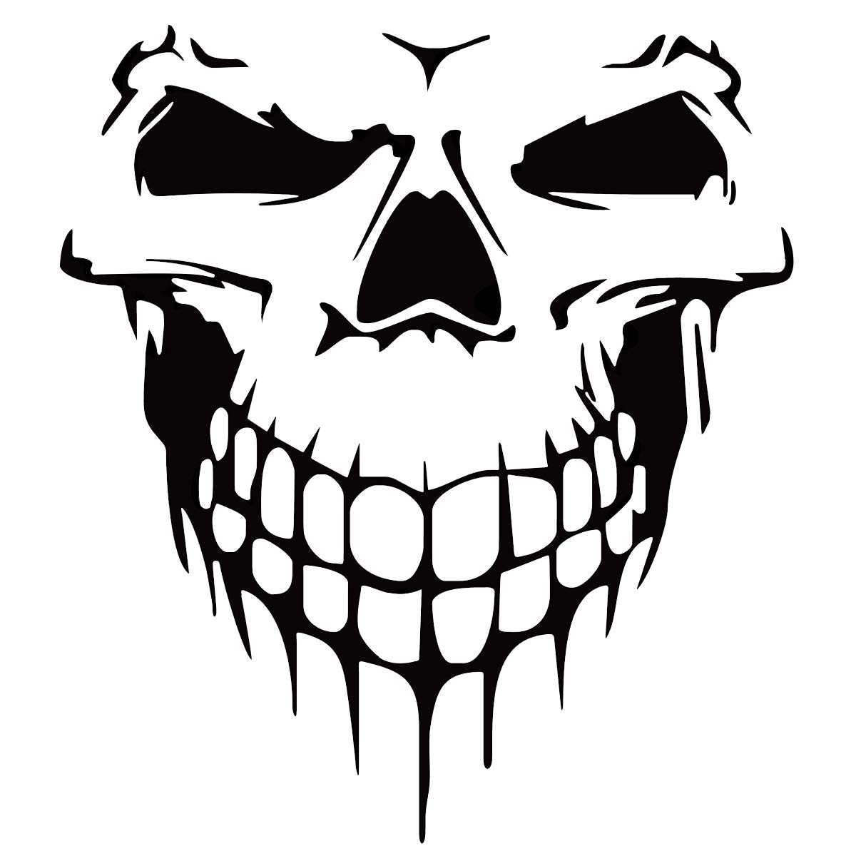 3D Reflective Waterproof Skull Decals for Cars and Trucks - Black Skull Stickers for Car Windows and Doors, Perfect for Halloween, Car Shows, and Custom Vehicle Decoration
