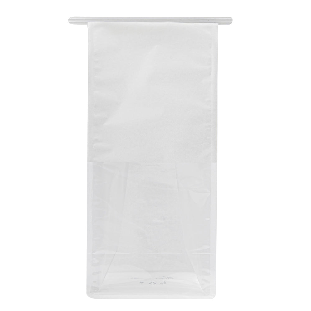 Premium White Cotton Paper Tin Tie Bags with Clear Window - 5
