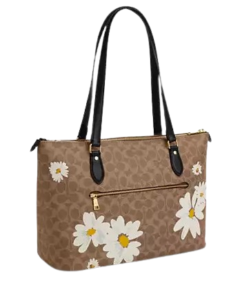 Coach Gallery Tote Bag in Signature Canvas with Floral Print - Stylish Women's Handbag for Work, Travel & Everyday Use