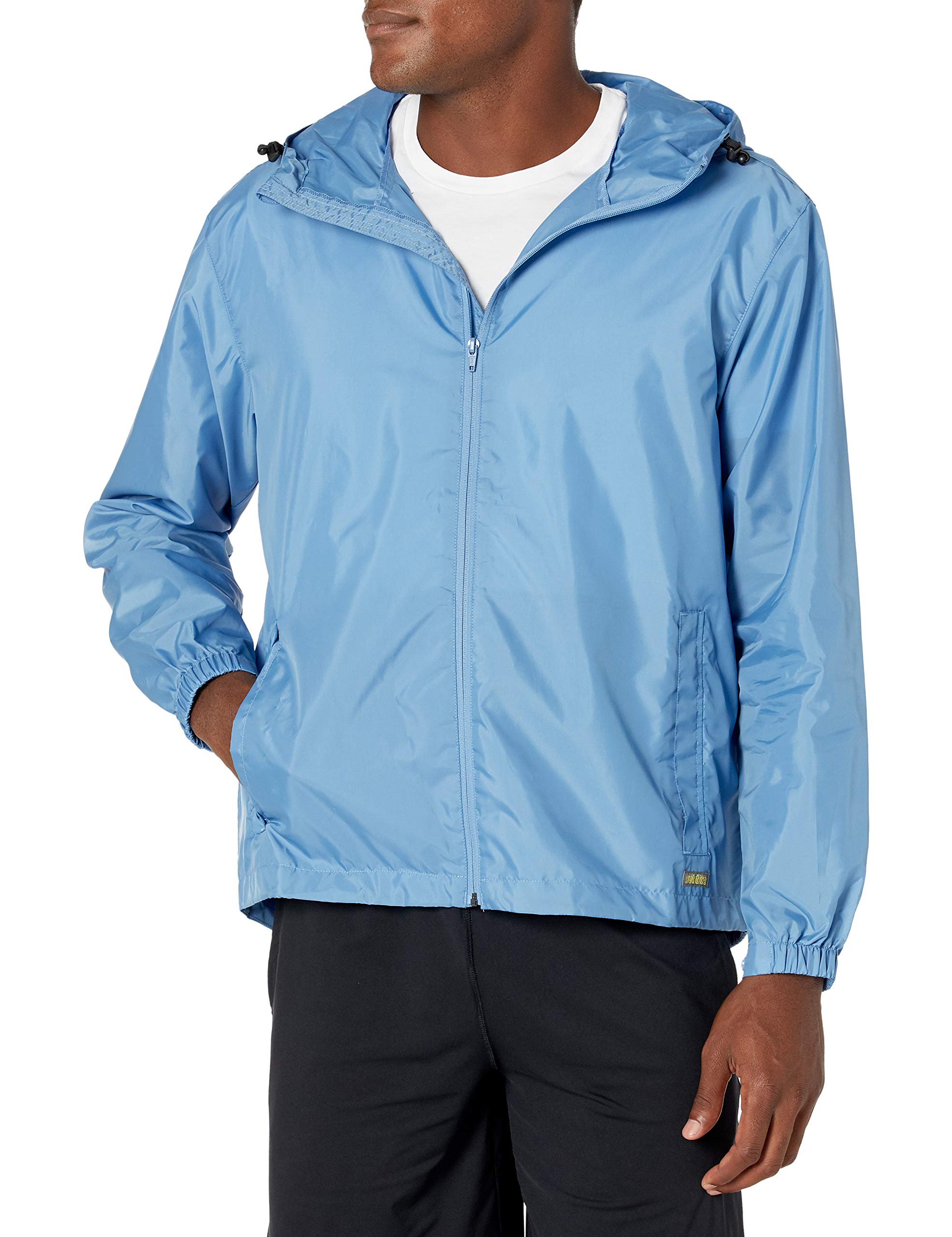 Solstice Apparel Men's Waterproof Nylon Rain Jacket - Lightweight Windbreaker for Outdoor Hiking, Camping & Travel