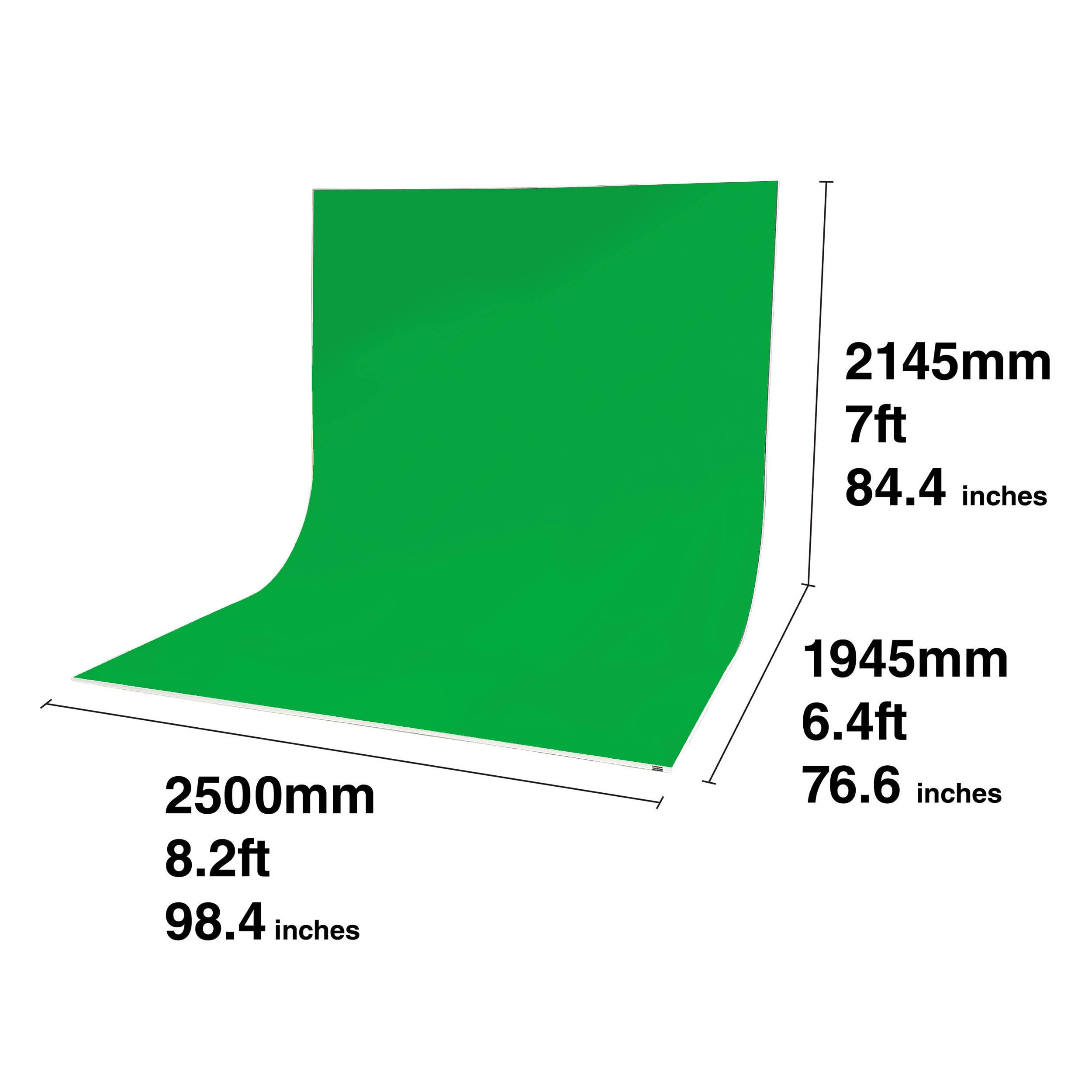 Chromakey Green Fabric Skin for EasiFrame Curve Portable Studio Cyclorama System - Perfect for Photography & Video Backdrops (Fabric Only)