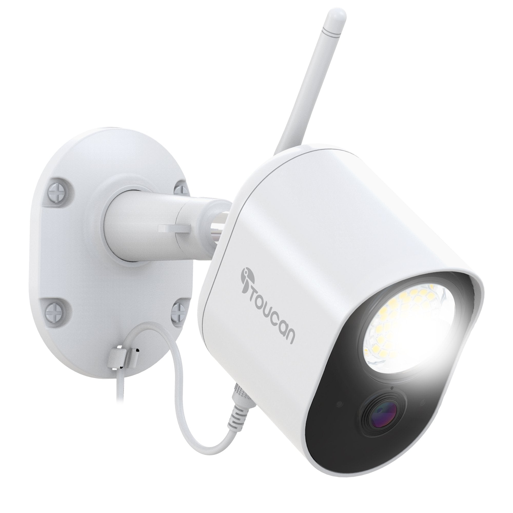 Toucan Security Floodlight Camera - Outdoor Motion-Activated LED Security Light with HD Night Vision & Two-Way Audio - Perfect for Home, Garage, Yard & Driveway Security