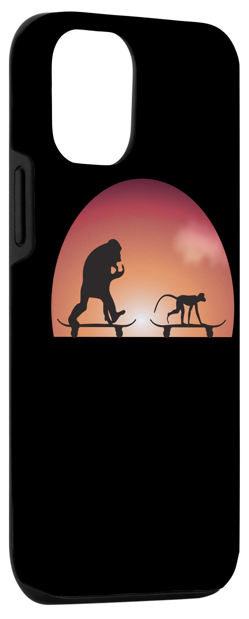 iPhone 12/12 Pro Kids Protective Case - Cute Skateboarding Monkey Gorilla Design for Boys & Girls | Durable Phone Cover for School, Play & Outdoor Activities