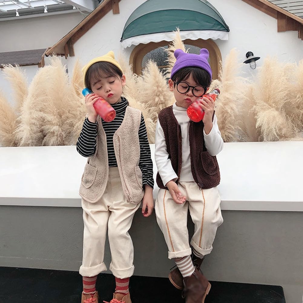 Baby Girls & Boys Sherpa Fleece Vest - Toddler Sleeveless Waistcoat Gilet with Zipper - Warm Winter Outerwear for Fall & Winter - Perfect for Playdates, Outdoor Adventures & Family Photos