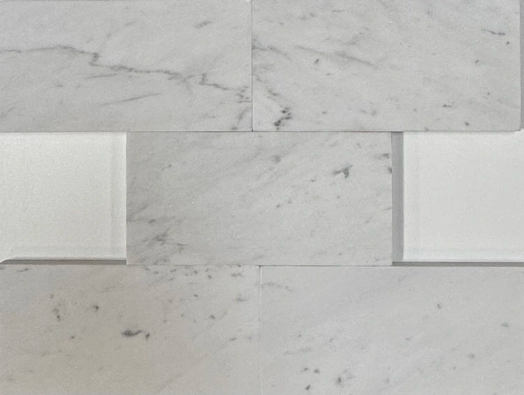 Premium Carrara White Gioia Marble 3x6 Subway Tile - Classic Kitchen Backsplash & Bathroom Wall Tile for Elegant Home Decor