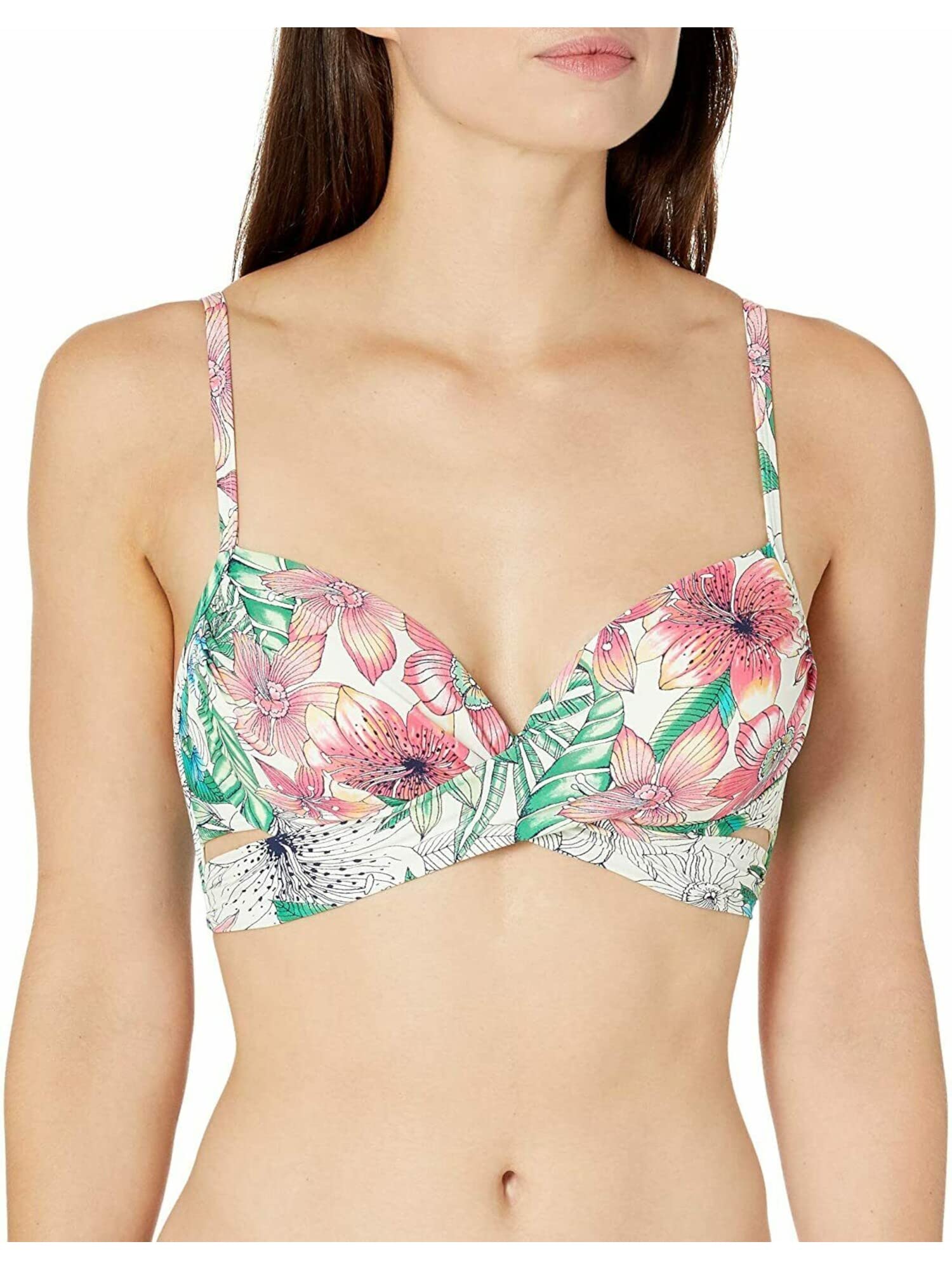 COCO REEF Women's ENRAPTURE Bra Sized Wrap Bikini Top - Ivory 110, 36/38 D | Supportive Swimwear for Beach & Pool | Perfect for Vacation & Summer Activities