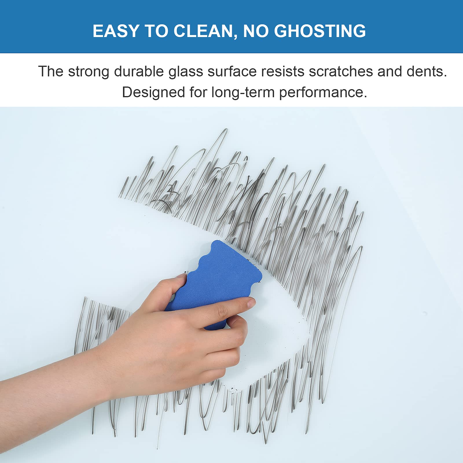 Frameless Tempered Glass Whiteboard 60