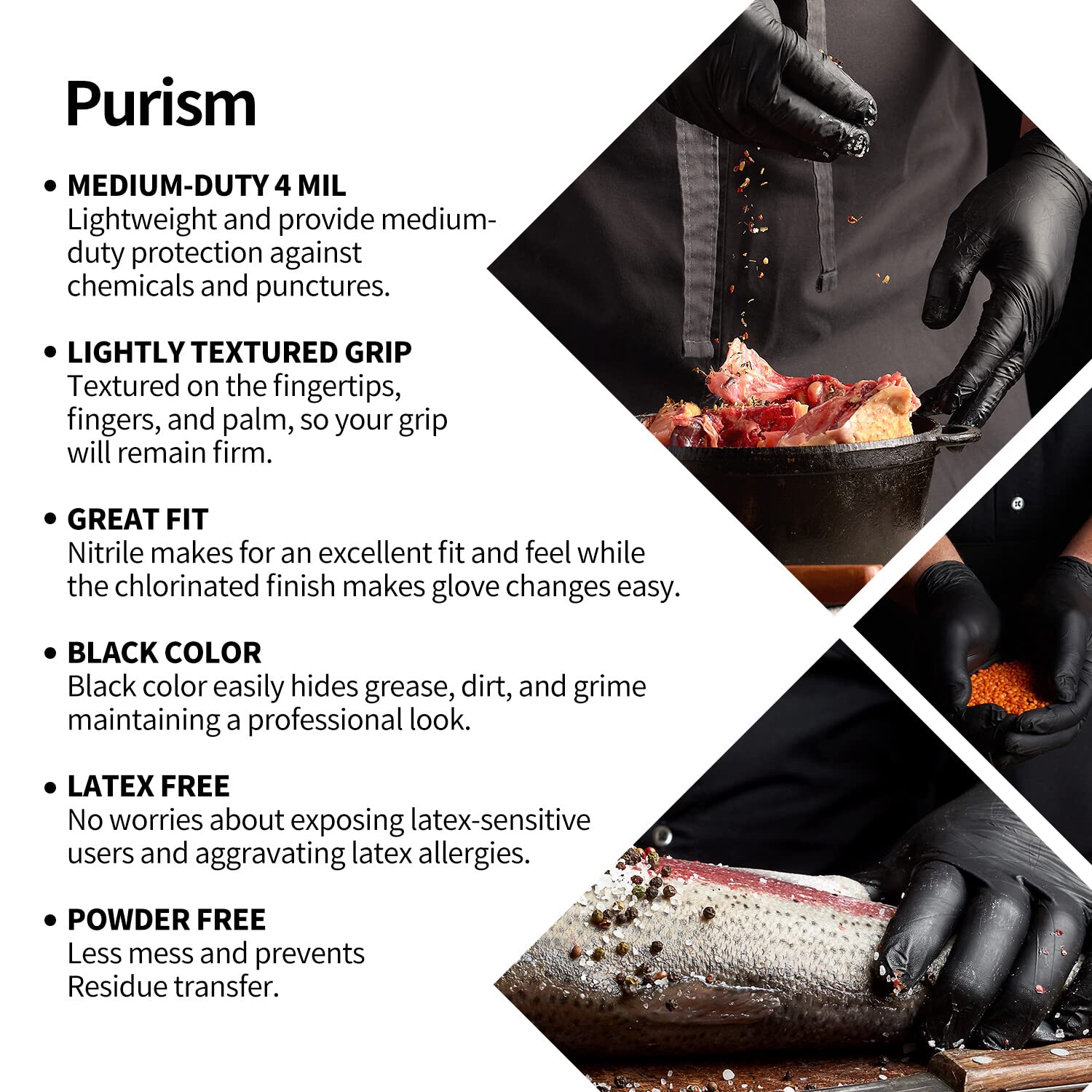 Premium Black Nitrile Gloves XL 1000 Pack - 4 Mil Thick, Latex-Free & Powder-Free Disposable Gloves - Extra Large Size for Industrial, Medical & Household Use - Ideal for Cleaning, Food Handling & Healthcare Protection