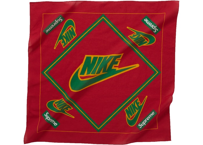 Supreme Nike Bandana - Red Checkered Cotton Bandana for Men & Women - Perfect for Sports, Fashion, and Outdoor Activities