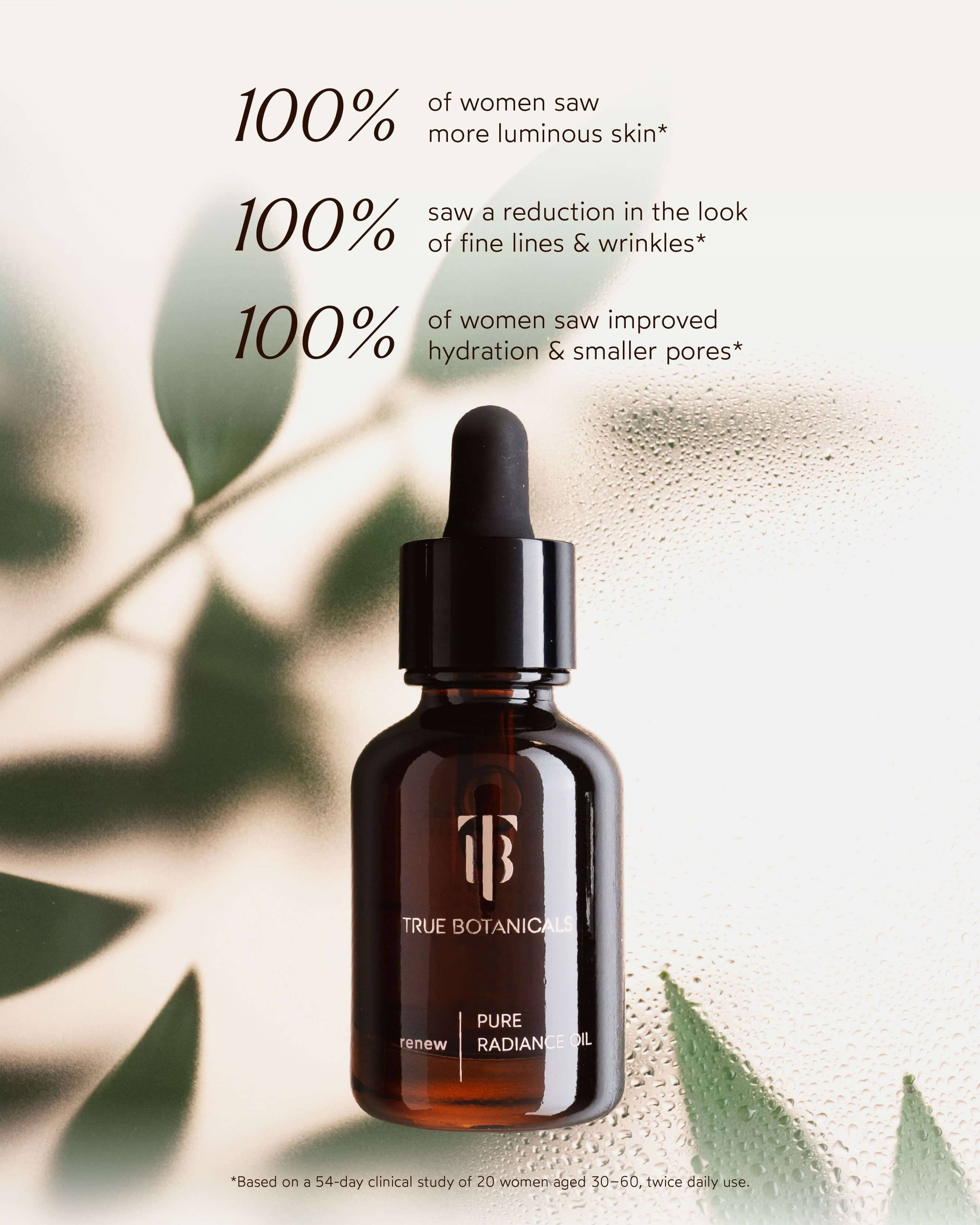 Renew Pure Radiance Hydrating Oil for Face & Body - Organic Moisturizing Treatment for Dry Skin - Perfect for Nighttime Skincare & Massage Therapy