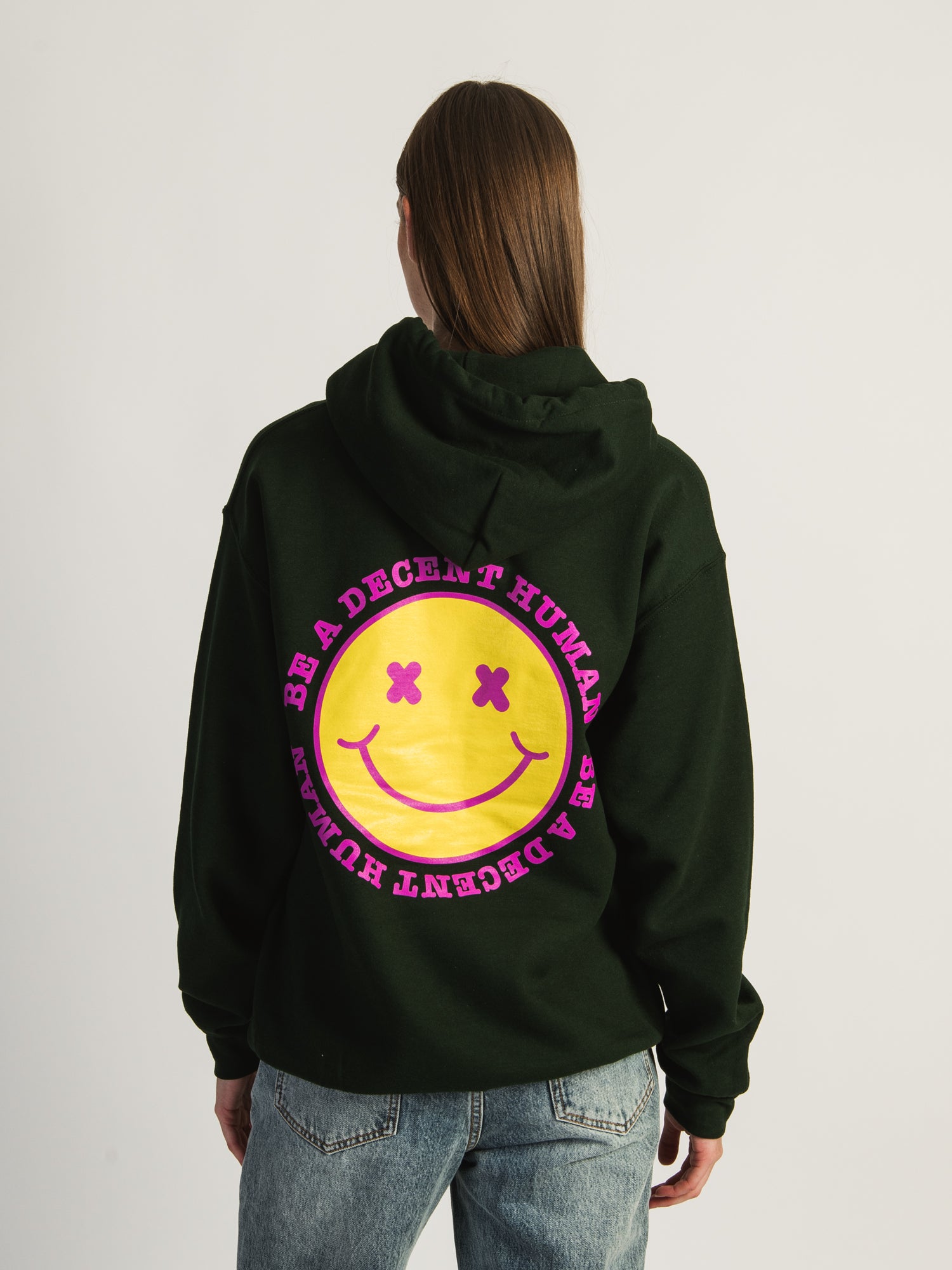 Barstool Sports Be a Decent Human Hoodie - Soft & Comfortable Pullover Sweatshirt for Men & Women - Perfect for Casual Wear, Gym, and Outdoor Activities