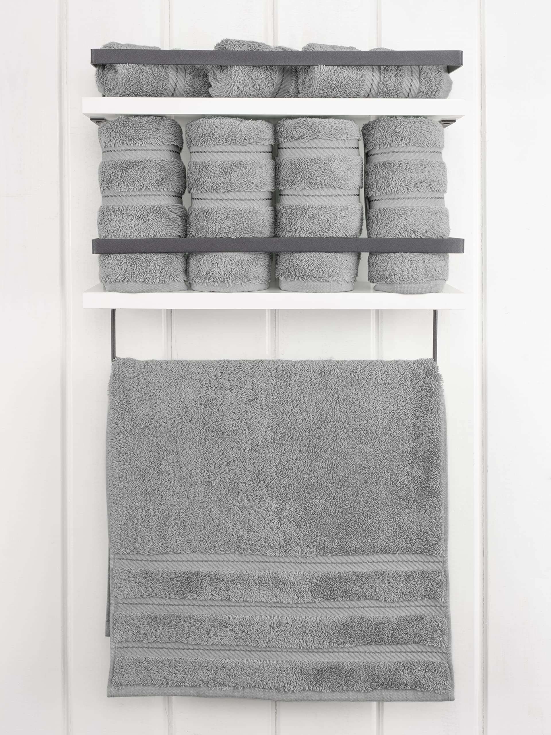 Premium 6-Piece Soft Linen Towel Set with 4 Bath & 4 Hand Towels - Ultra Absorbent Luxury Bathroom Towel Collection for Spa, Hotel & Home Use