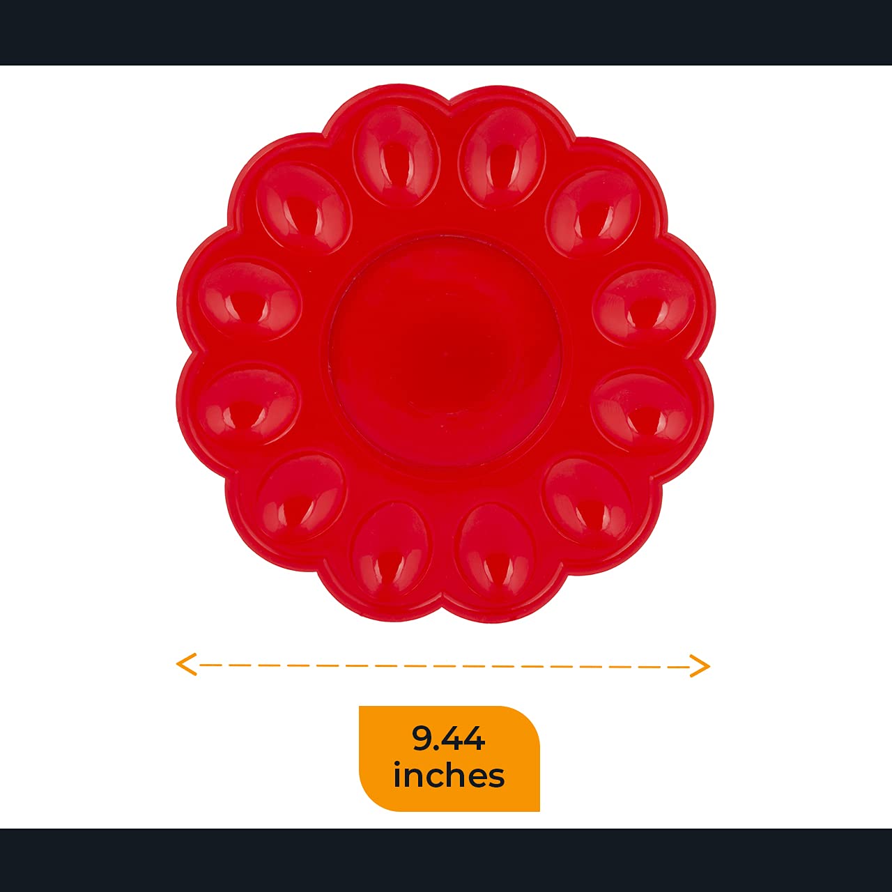 3-Pack Plastic Egg Serving Tray - 9.44