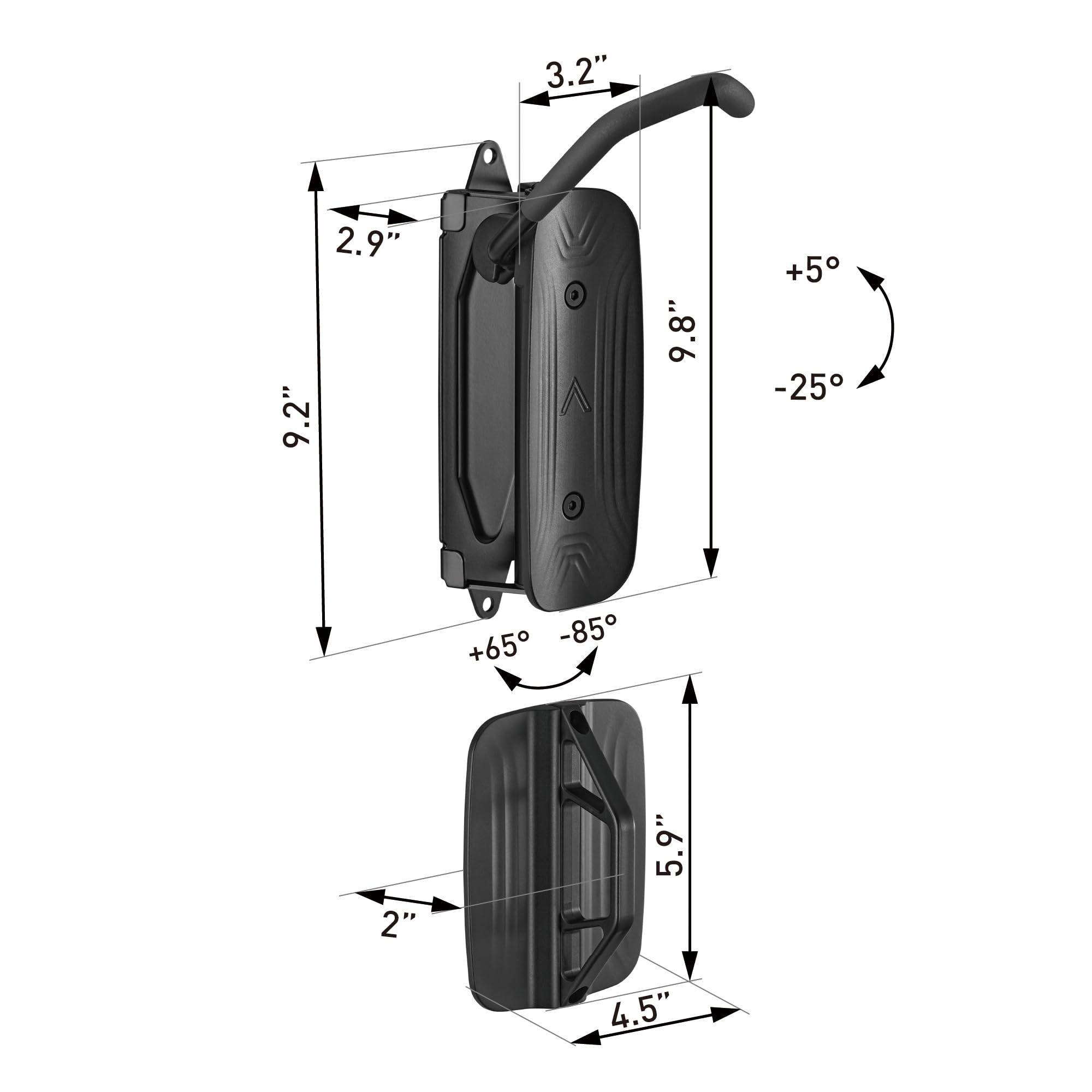 monTEK Swivel Bike Wall Mount - Heavy Duty Bike Hangers for Garage & Home Storage, Space Saving Vertical Bike Rack Holds 66lbs (2 Pack) - Perfect for Small Spaces, Apartments & Cycling Enthusiasts