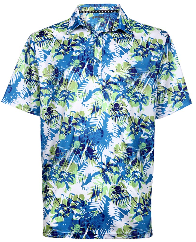Hawaiian Print ProCool Golf Shirt for Men - Perfect for Summer Golfing