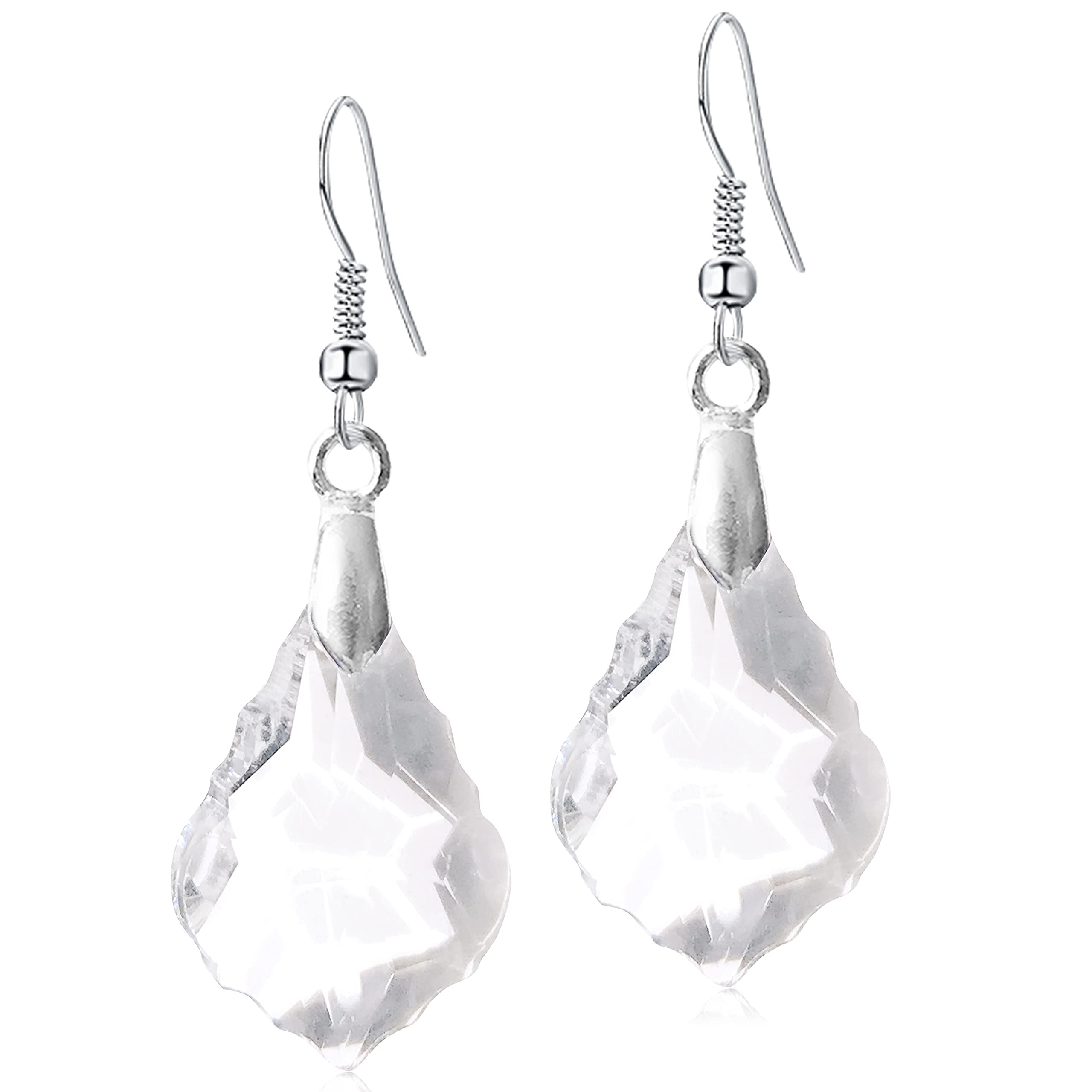 Sparkly Multi-Color Crystal Teardrop Dangle Earrings for Women - Rainbow Geometric Statement Jewelry Gifts | Perfect for Parties, Weddings & Special Occasions