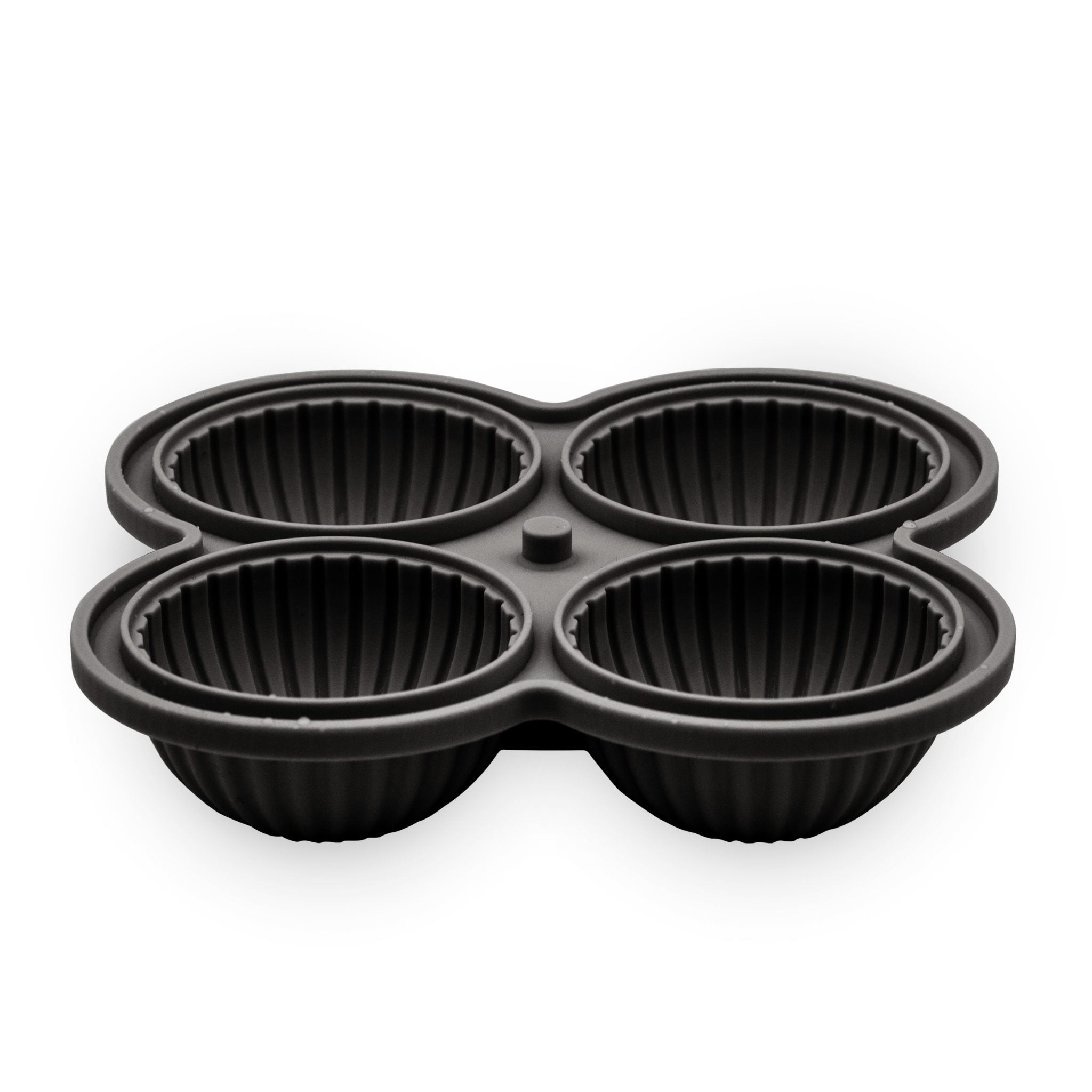 DESIGNSTUFF Sphere Ice Cube Tray - Premium Silicone Mold for Perfect Round Ice Balls - Ideal for Cocktails, Whiskey, and Chilled Beverages - Black