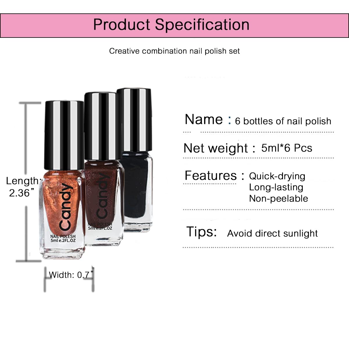Fast-Drying Nail Polish Set - Long Lasting Chip-Resistant Nail Lacquer for Women | Perfect for Home Manicures, Salon-Quality Results & Everyday Wear