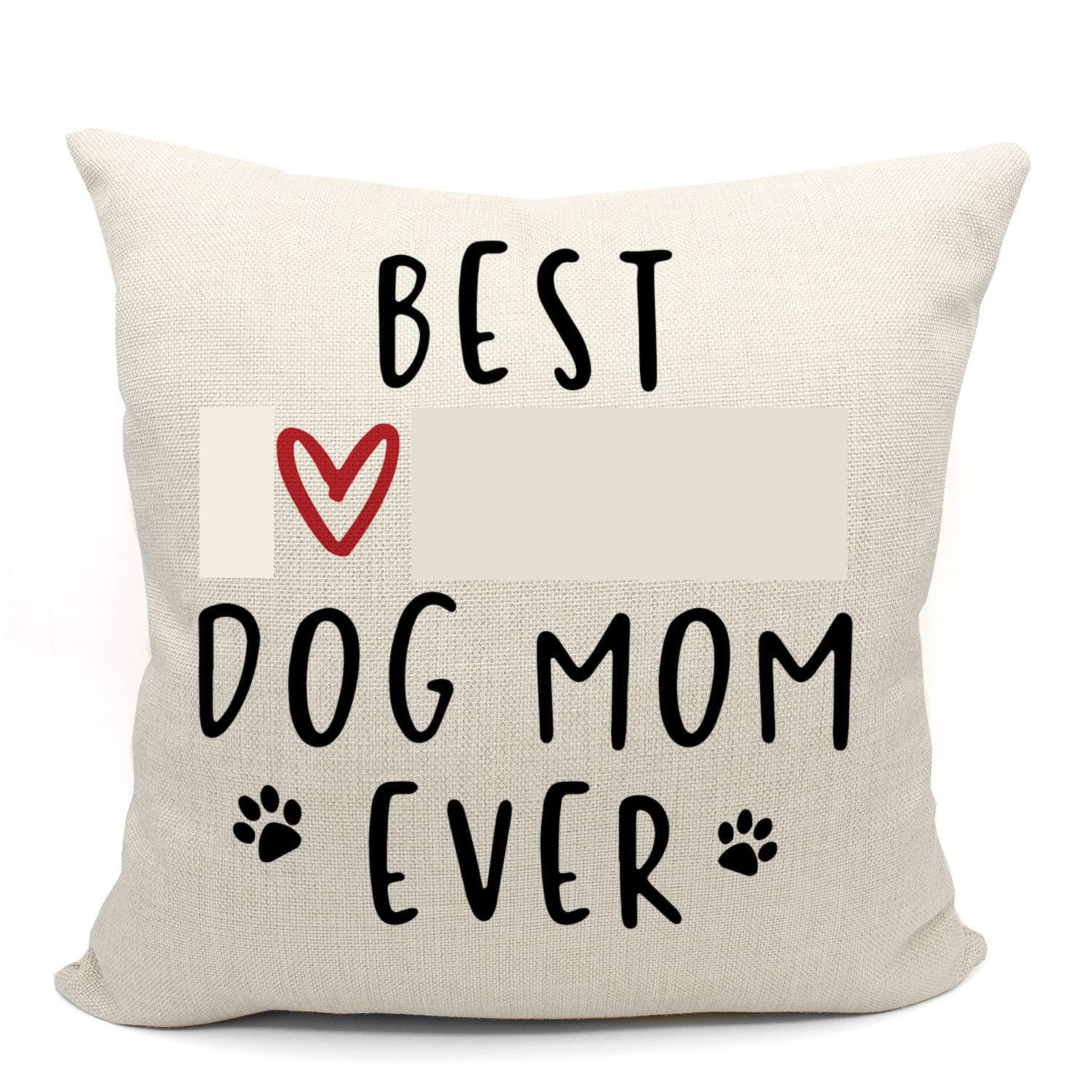 18x18 Dog Mom Throw Pillow Cover - Cute Pet Lover Gift for Women, Best Present for Dog Moms - Perfect for Home Decor, Sofa, Bed & Dog-Themed Rooms