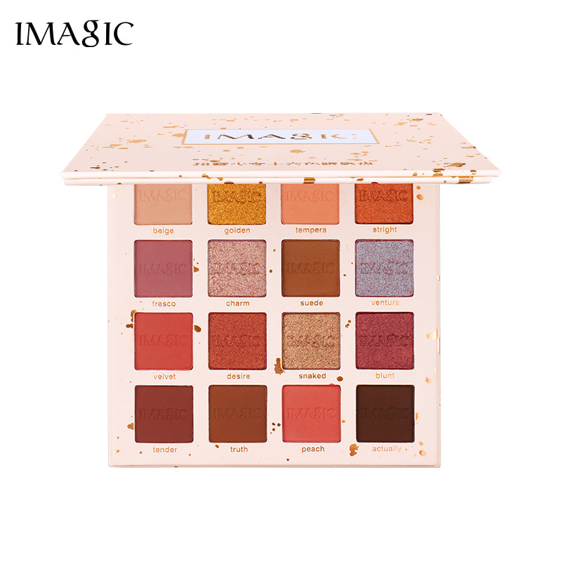 IMAGIC Misty Girl 16 Color Eyeshadow Palette - Highly Pigmented, Long Lasting Makeup for Day & Night Looks - Perfect for Party, Wedding & Everyday Wear