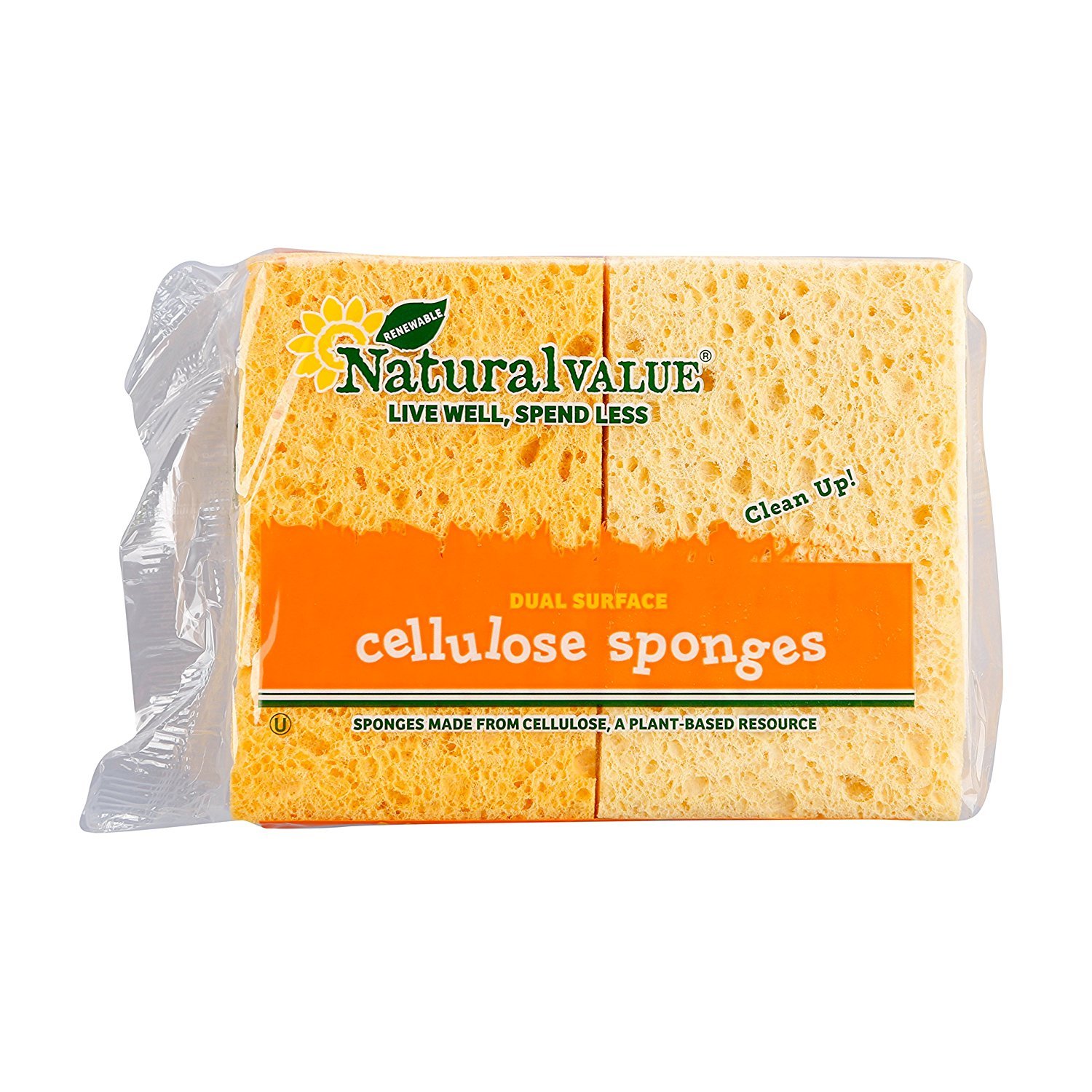 Premium Kitchen Sponges - Heavy Duty Scrub Sponges for Dishes, Non-Scratch Cleaning Pads with Scouring Pad - 12 Pack - Perfect for Sinks, Countertops, Pots & Pans Cleaning