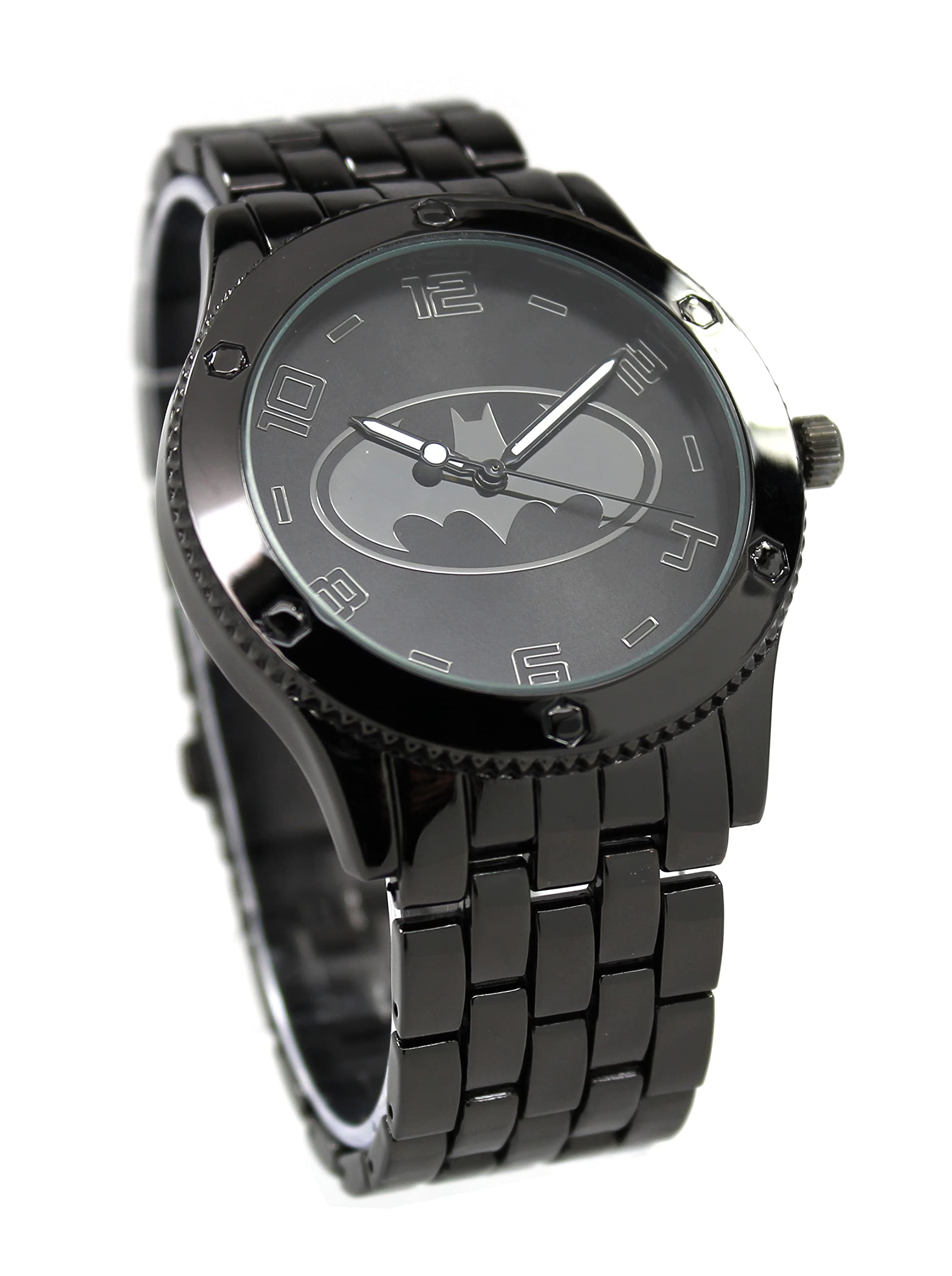 Batman Black Tonal Bracelet Watch (Bat8039) - Stylish Superhero Watch for Men, DC Comics Fans & Collectors - Perfect for Cosplay, Gifts & Everyday Wear