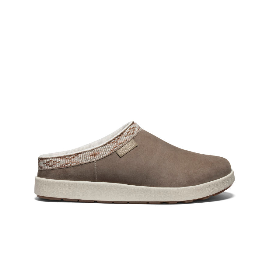 Women's Elle Suede Mule Slip-On Shoes - Brindle/Birch Color | Comfortable & Stylish Loafers for Casual Wear, Office & Everyday Outfits