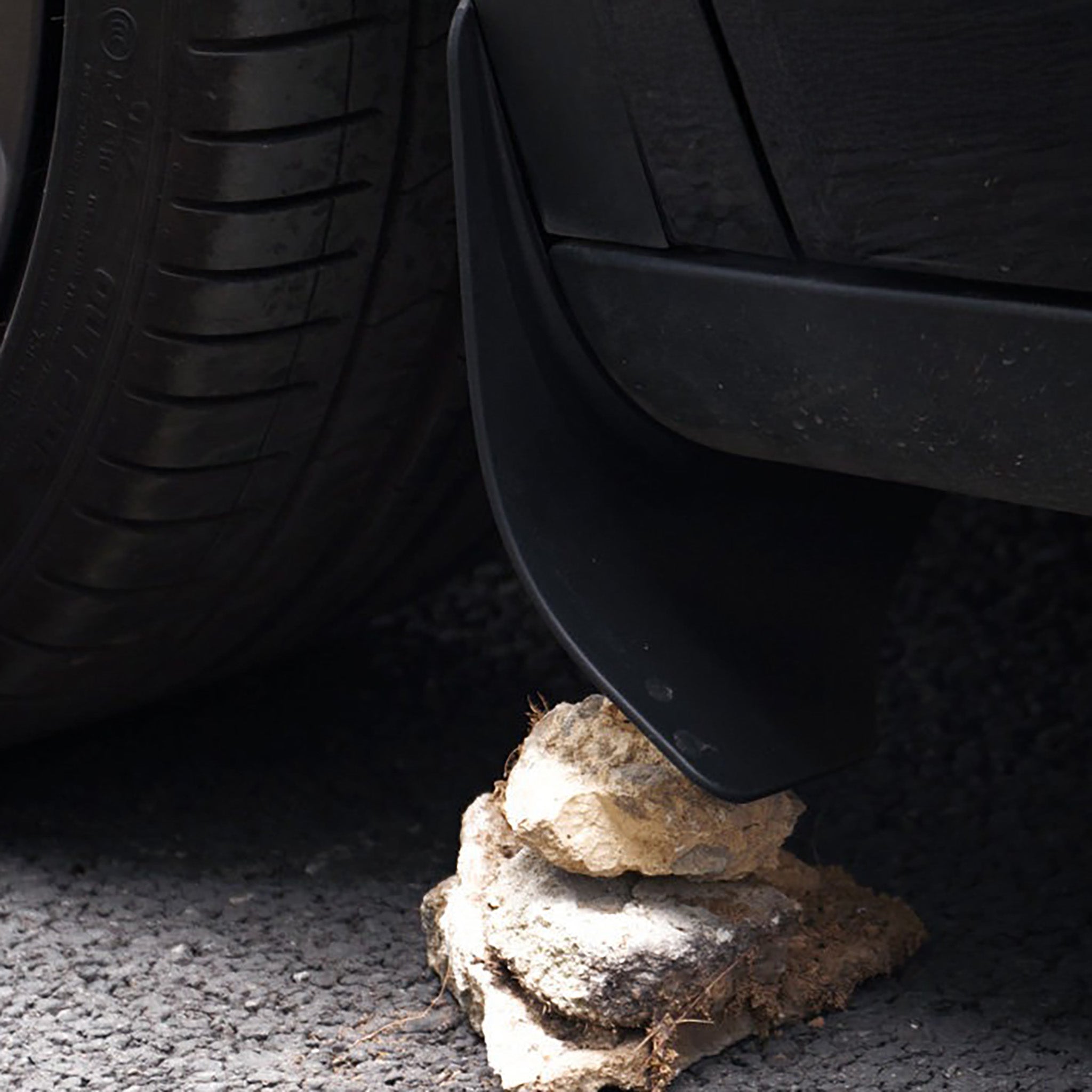 Premium Flexible Mud Flaps for Tesla Model Y & Model 3 - Universal Fit with Push-On Clips - All-Weather Protection for Off-Road & Winter Driving