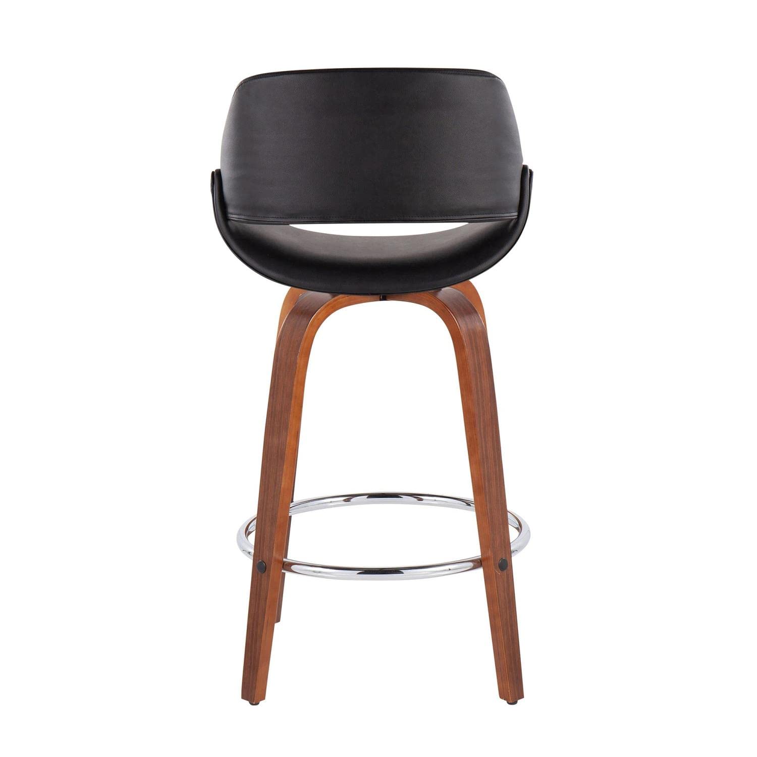 LumiSource Walnut Wood Counter Stools Set of 2 - 24