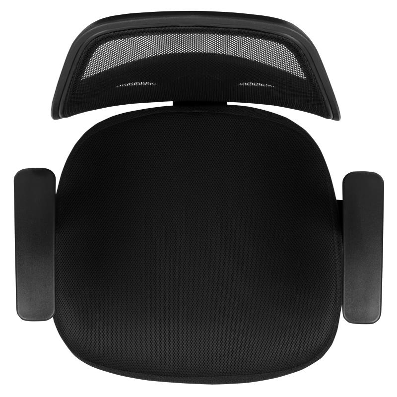 FLASH Mallard Mid Back Black Mesh Swivel Ergonomic Office Chair with Adjustable T-Arms - BIFMA Certified Task Chair for Home & Office Workspace - Perfect for Long Hours of Computer Work, Gaming, and Study Sessions