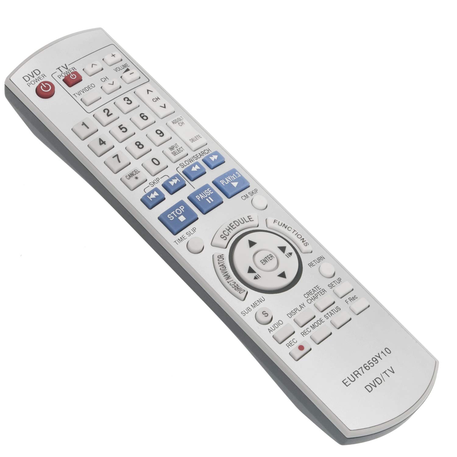 Replacement Remote Control Compatible with Panasonic VCR DVD Recorder DMR-ES25/ES15/ES15P/ES15PC/ES15S/ES25S - Perfect for Home Entertainment & Media Playback