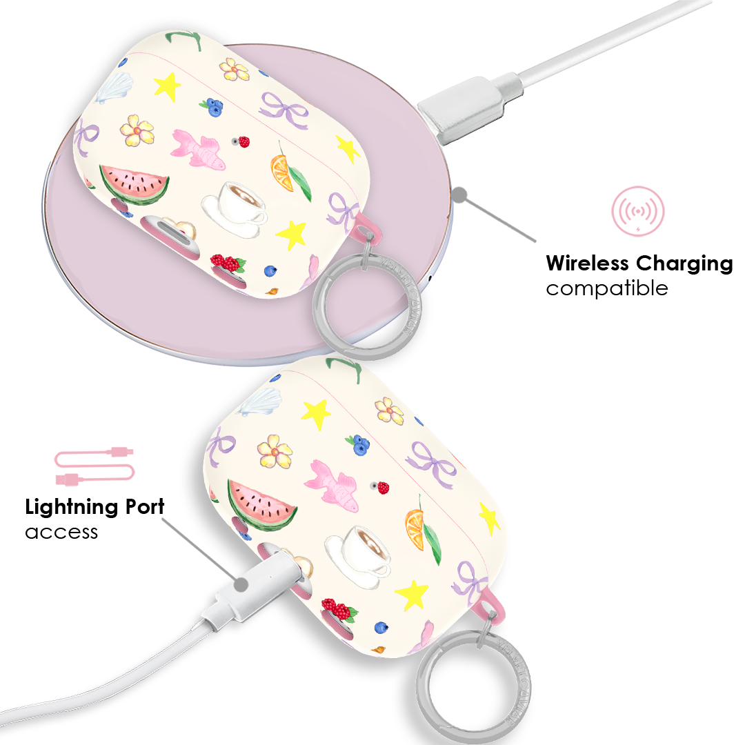 Stylish Summer Love AirPod Case - Trendy Protective Cover for Apple AirPods 1/2/3 & Pro - Perfect for Travel, Workout & Daily Use