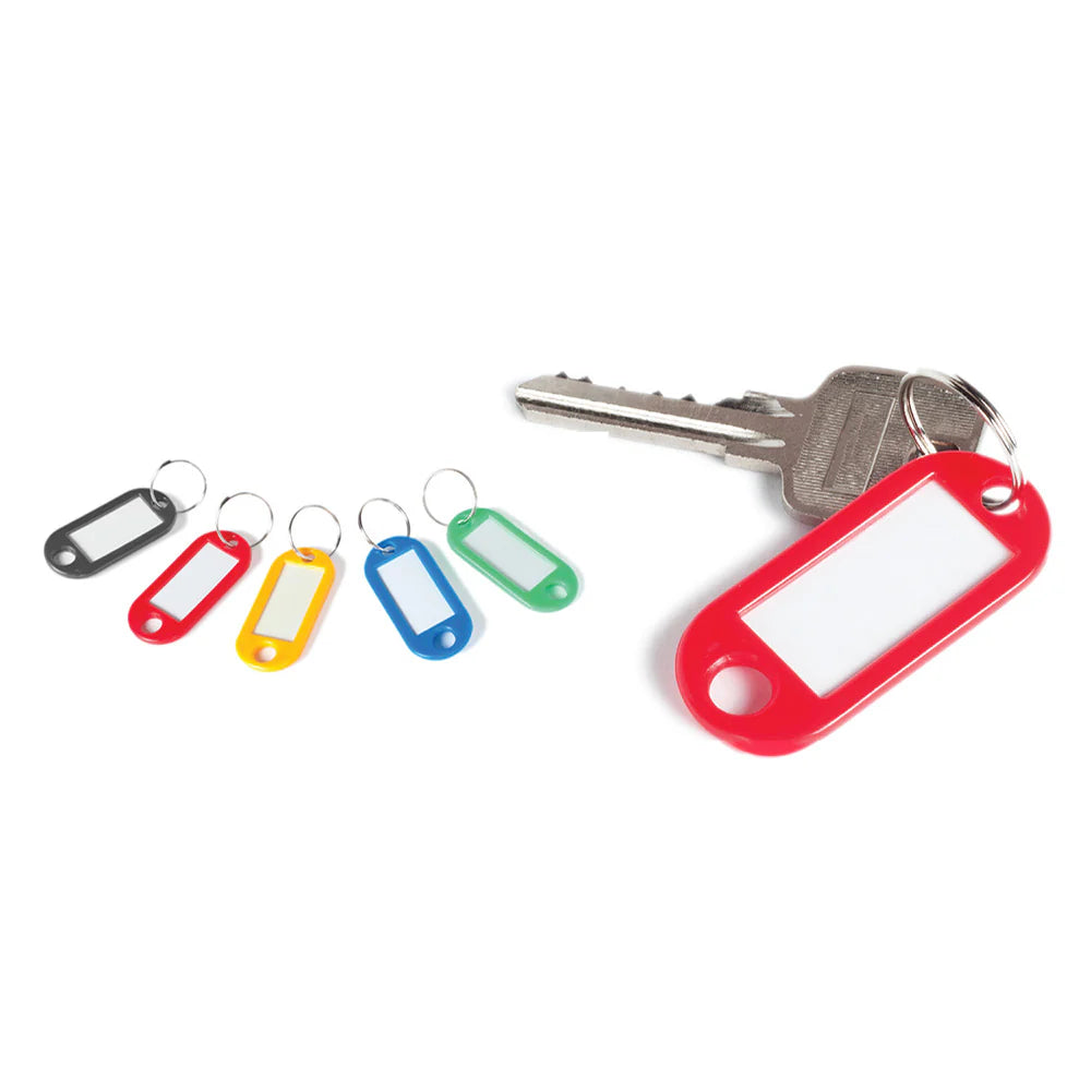 Honeywell 6220 Pack of 20 Plastic Key Tags in Assorted Colors - Durable Key Tags for Home, Office, and School Organization - Perfect for Key Identification, Labeling, and Color Coding