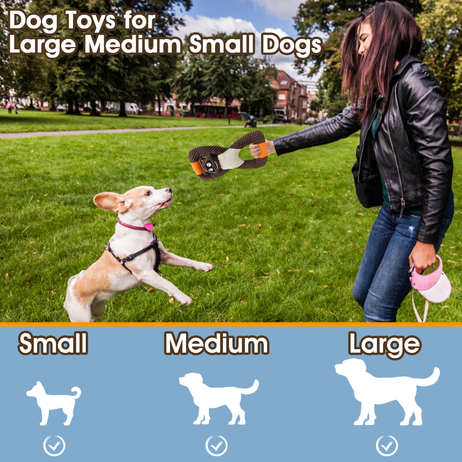 Indestructible Plush Dog Toys for Small, Medium & Large Breeds - Durable & Tough Interactive Chew Toy for Aggressive Chewers (Raccoon Design) - Perfect for Playtime, Training & Boredom Relief