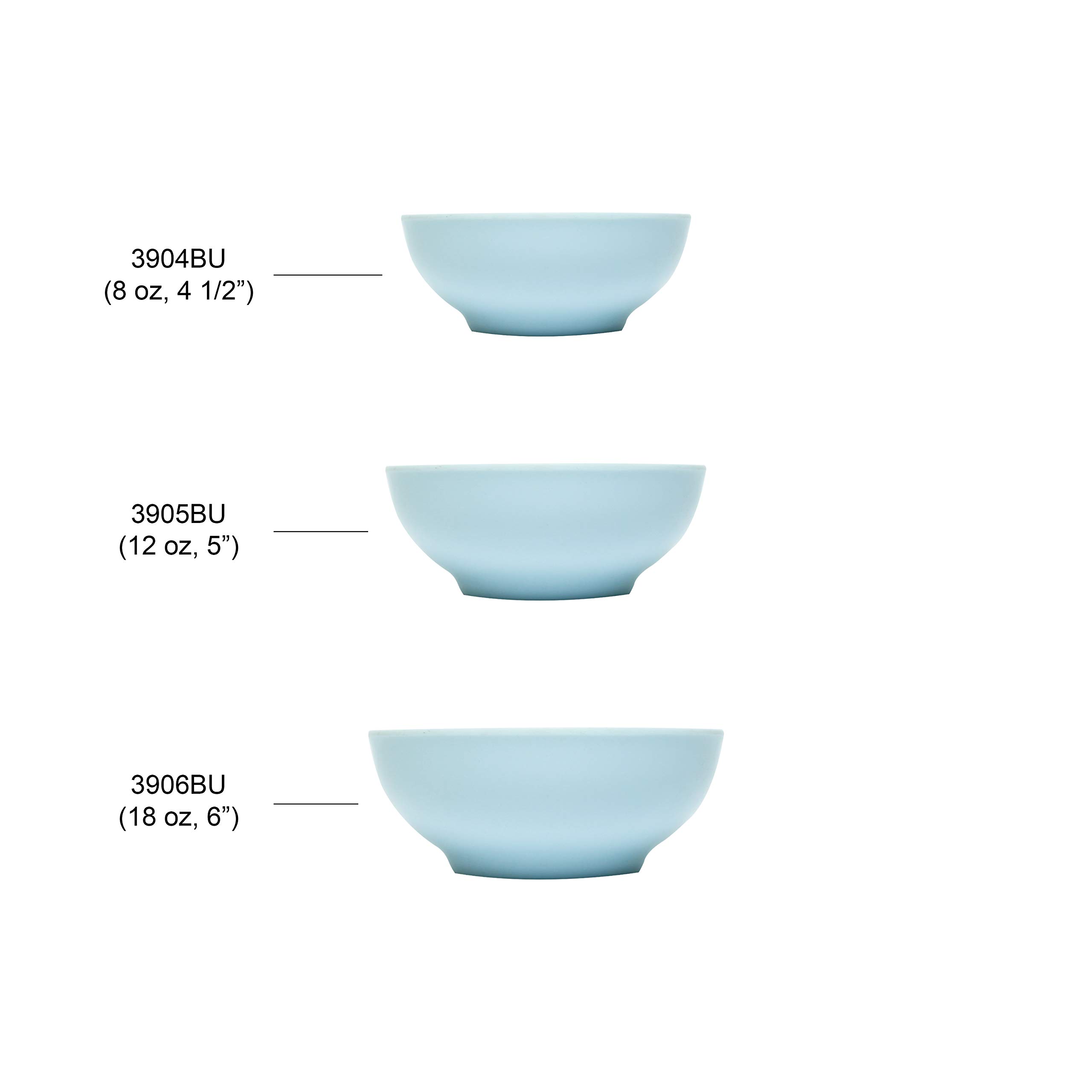 Premium Blue Jade Melamine Dinnerware Set - 12 oz Bowl (5 Inch, Pack of 12) | Durable & Stylish for Restaurants, Catering, Outdoor Dining & Picnics