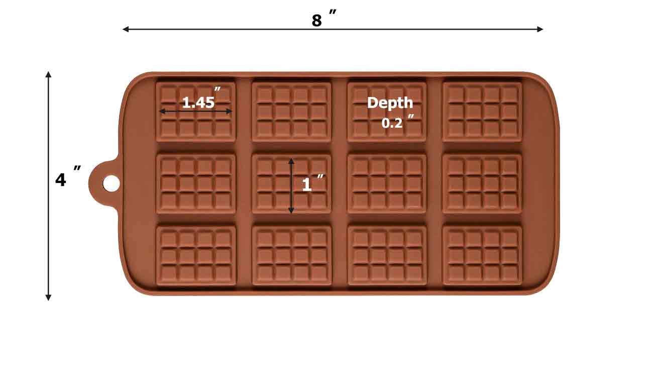 3-Pack Mini Waffle Molds - Silicone Chocolate DIY Baking Tray for Party Treats & Desserts - Perfect for Birthday, Wedding, and Holiday Baking