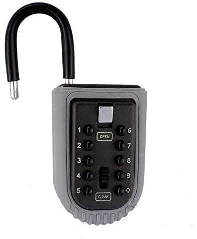 Secure Key Box with Button Lock - Heavy Duty Wall Mount Key Safe for Home, Office & Airbnb - Weatherproof & Durable Key Storage Solution