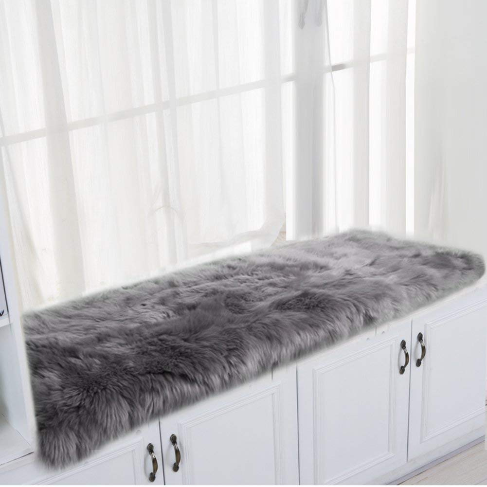 Premium Thickened Plush Window Seat Cushion - Non-Slip Solid Color Bay Window Mat for Bedroom & Balcony (80x200cm/31x79in) - Cozy Reading Nook, Sunbathing Spot & Pet Lounging Area