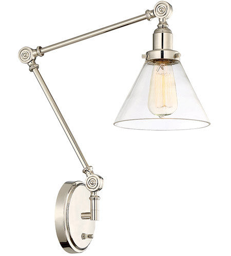 Drake Swing Arm Wall Sconce Light - Adjustable Modern Wall Lamp for Bedroom, Living Room & Hallway Lighting