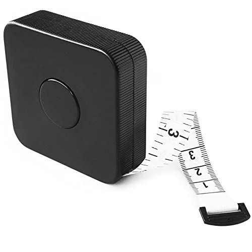Professional 120 Inch Extra Long Retractable Measuring Tape - Dual Scale (Inches & Metric) for Tailoring, Sewing & DIY Projects - Flexible SR18 Model Black - Perfect for Dressmaking, Carpentry & Home Improvement