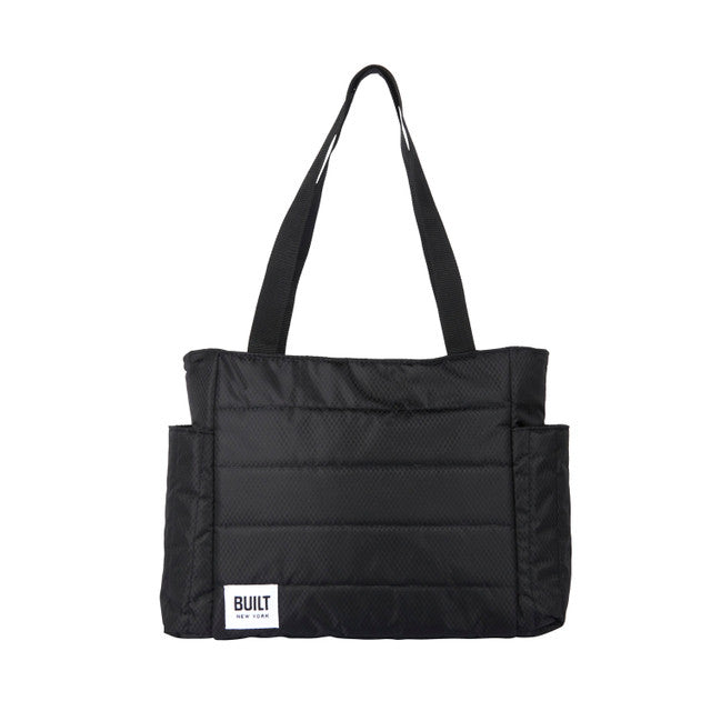 BUILT Puffer Lunch Tote Bag 7.2L Insulated Cooler Bag for Work, School & Picnics - Black