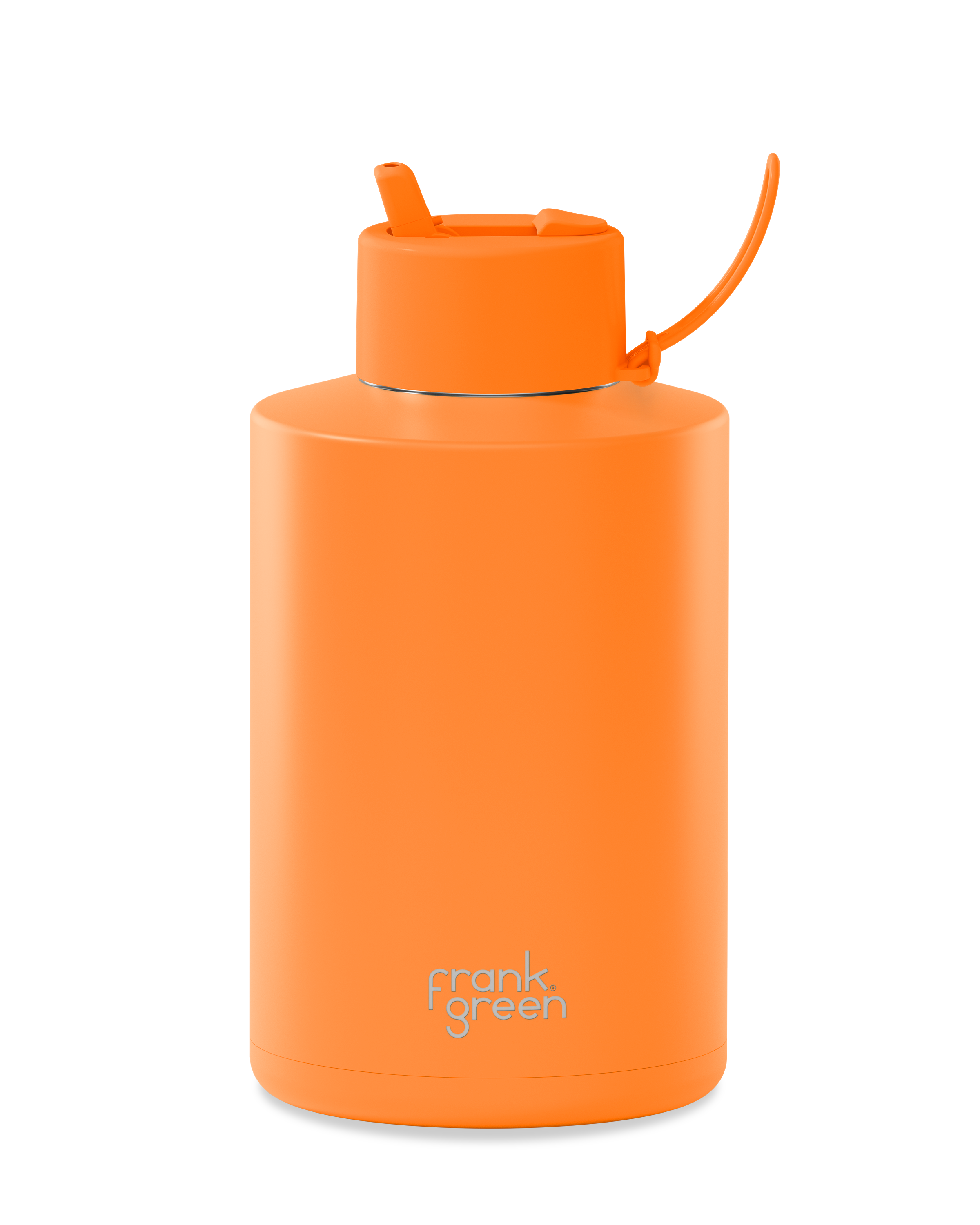 68oz / 2000ml Ceramic Reusable Water Bottle - Neon Orange | Eco-Friendly & BPA-Free | Perfect for Gym, Hiking & Outdoor Activities