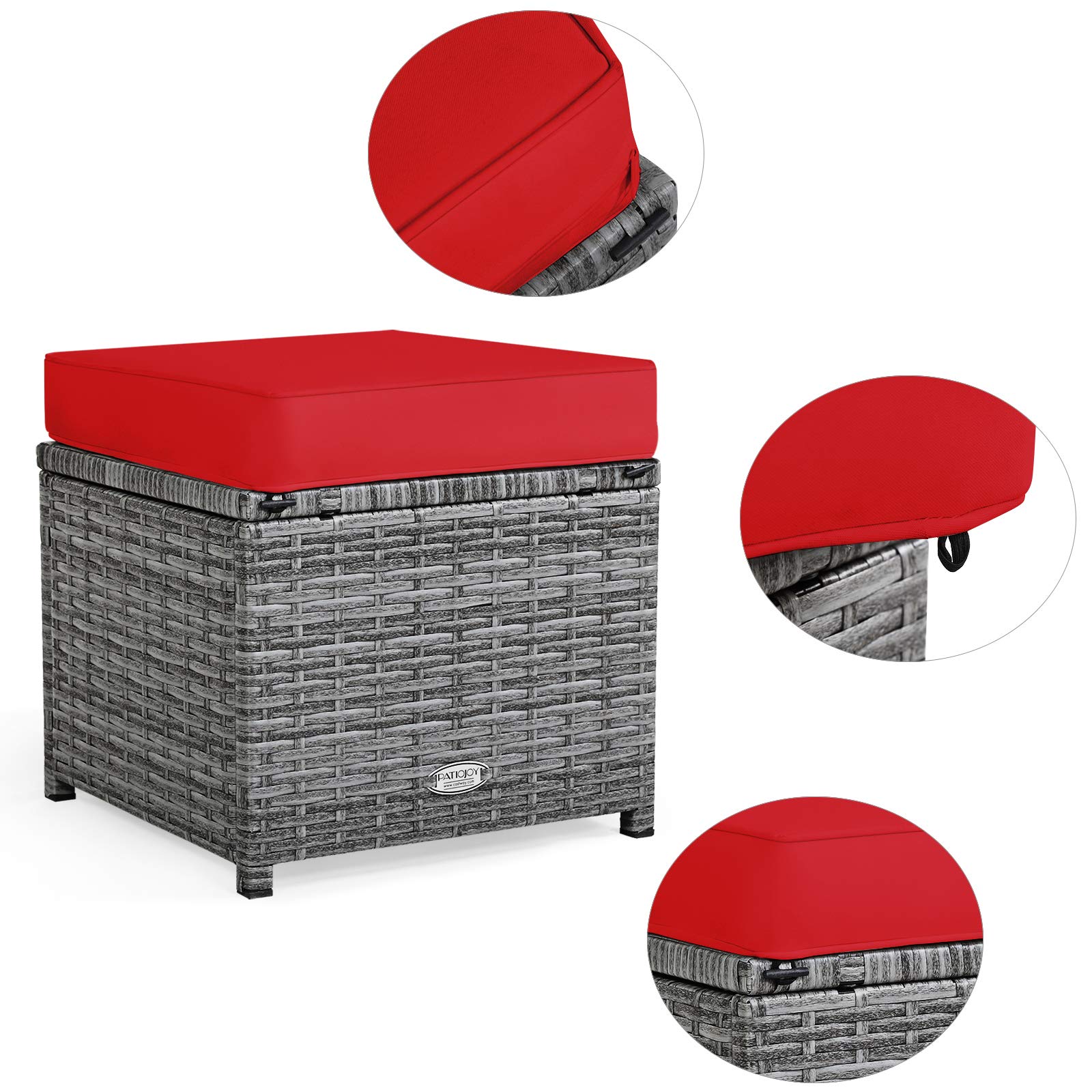Tangkula 7-Piece Outdoor Patio Furniture Set - All-Weather Wicker Sectional Sofa with Cushions, Coffee Table & Ottomans for Backyard, Garden, Poolside - Perfect for Relaxing, Entertaining & Outdoor Dining