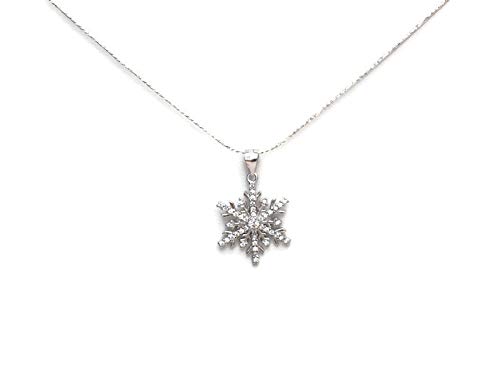925 Sterling Silver Snowflake Pendant Necklace for Women - Elegant Winter Jewelry Gift for Wife, Bridal, Wedding & Anniversary - Perfect for Christmas, Birthday & Holiday Parties