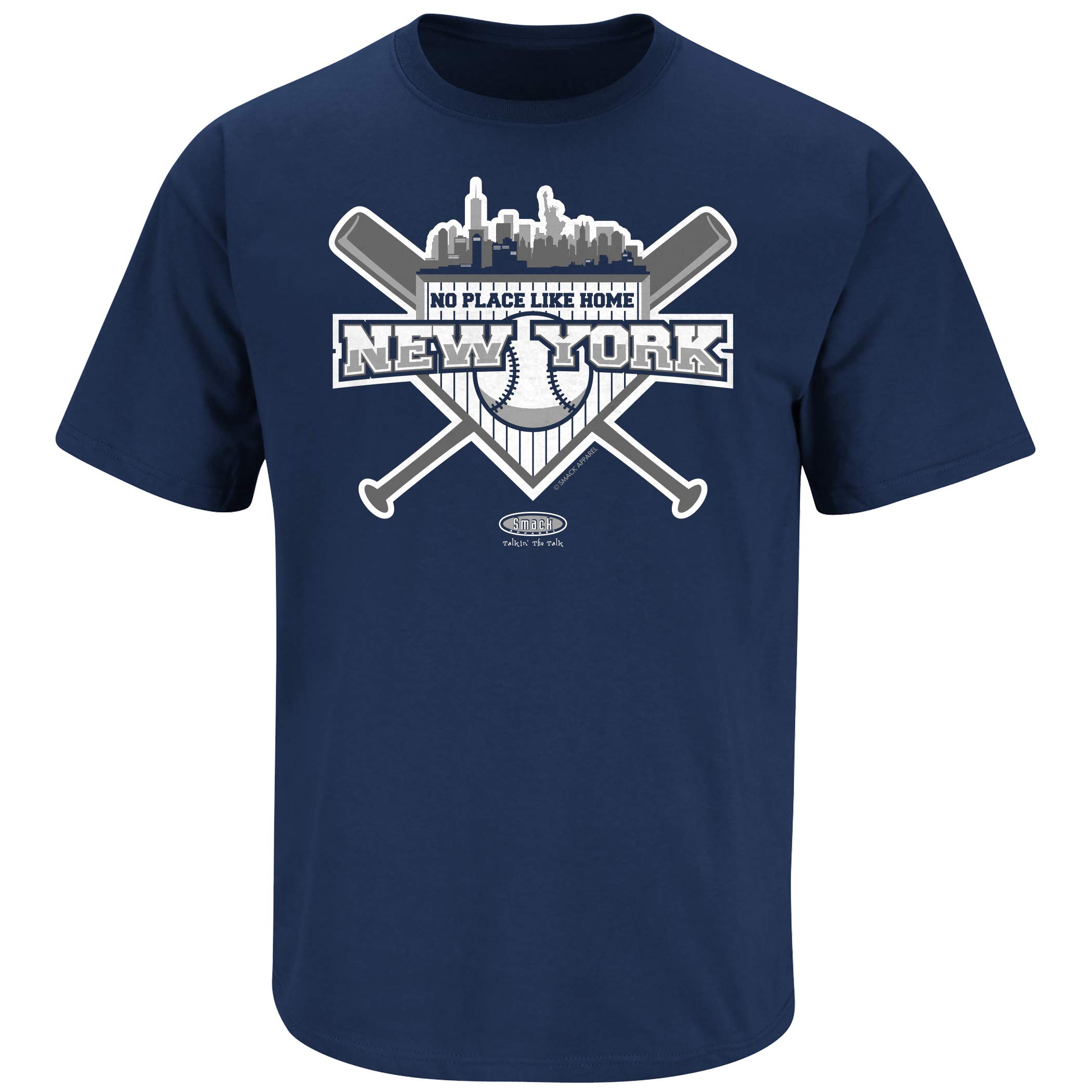 Smack Apparel New York Yankees Baseball Fan T-Shirt - No Place Like Home Navy Blue Tee (S-5X) | Comfortable Cotton Shirt for Game Day, Casual Wear & Street Style