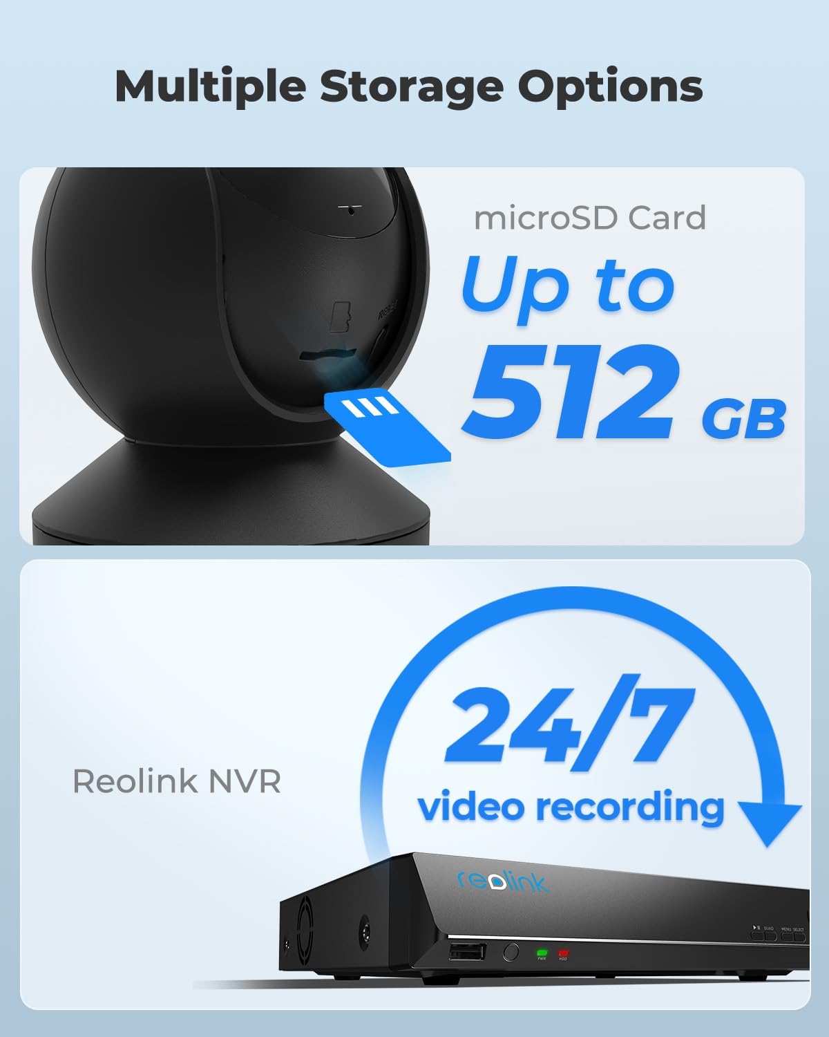 REOLINK E1 2K Indoor Security Camera (Black) - 2.4G WiFi Wireless Pet/Baby Monitor with 360° View, Person/Pet Detection, 2-Way Audio, Night Vision & Local Storage - Ideal for Home Security, Baby Monitoring & Pet Watching
